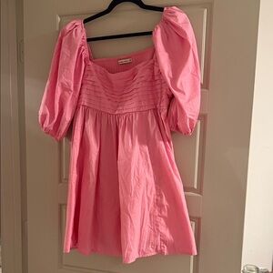 Abercrombie Pink Puff Sleeve Dress